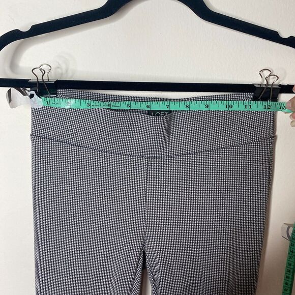Loft Black White Gray Houndstooth Ankle Button Skinny Stretch Pant Jeggings XXS - Picture 9 of 11
